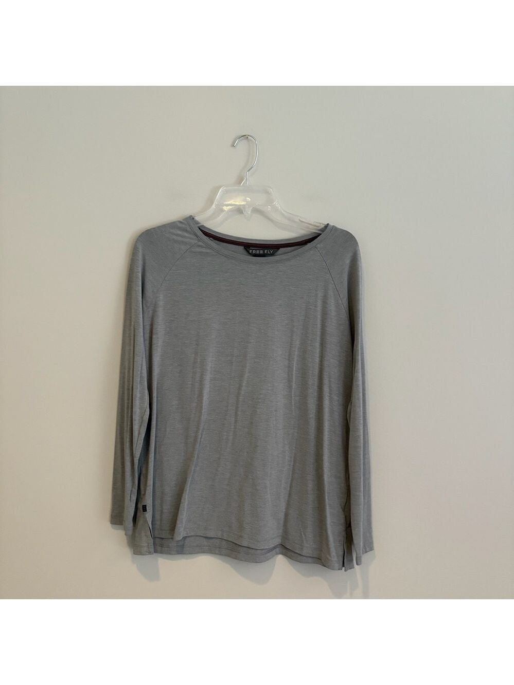Free Fly Apparel Bamboo Gray Long Sleeve Tee Size S